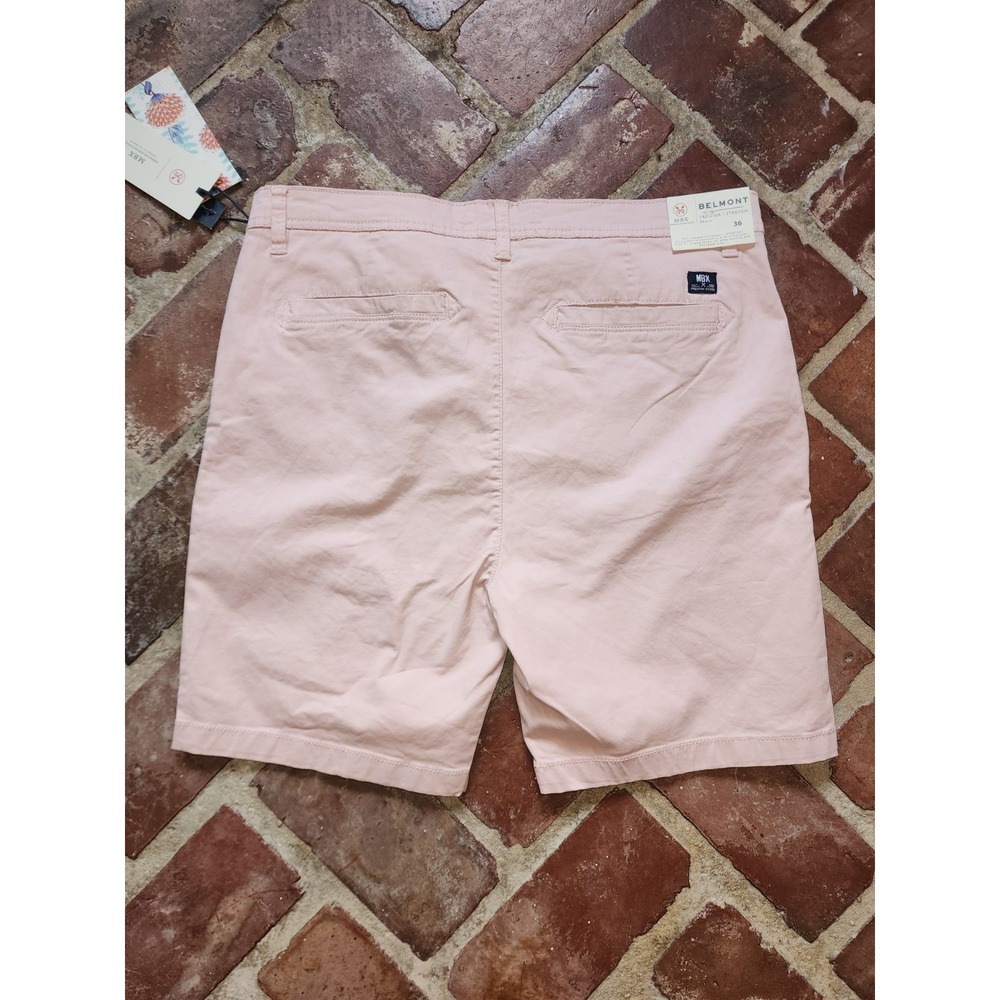MBX Premium Denim Goods-NWT-Men's Peach Belmont Trouser Stretch Shorts-Size 36 - Picture 3 of 9